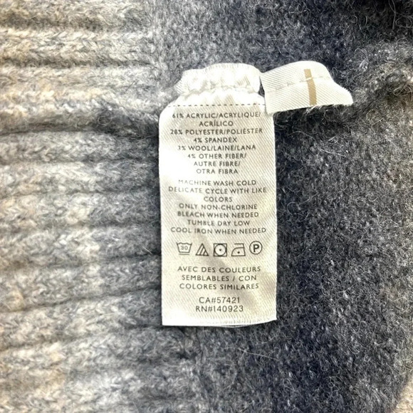 Loft Womens Oversized Ombre Turtleneck Sweater Medium - Picture 7 of 10